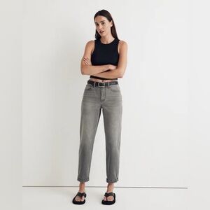 Madewell The Slouchy Boyjean in Andora Wash Grey Jeans
